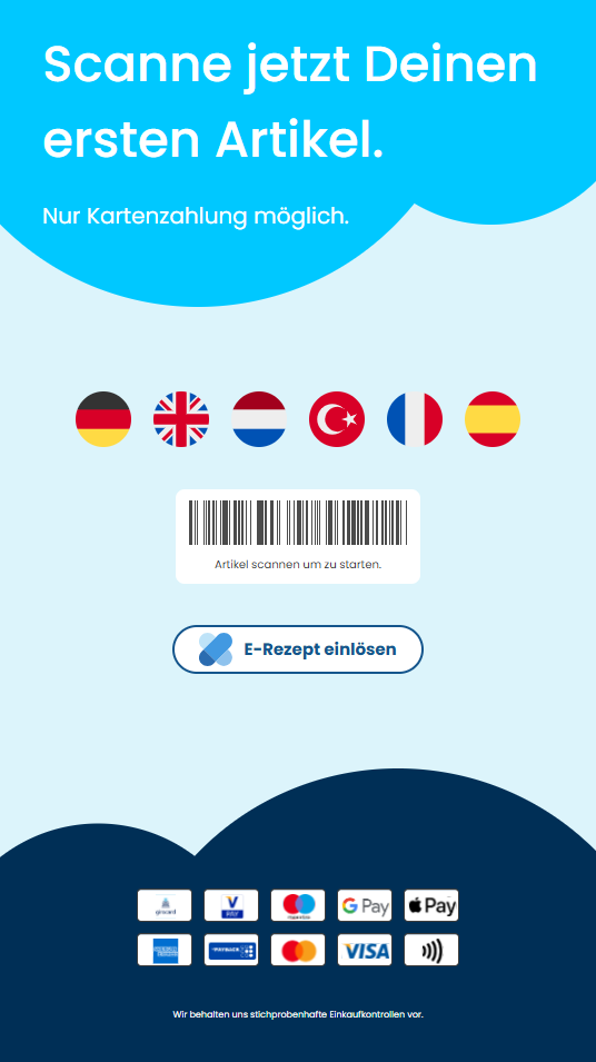 Startbildschirm SB-Kasse